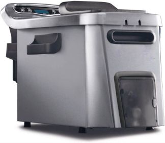 Dual Zone Digital 4.5L Stainless Steel Deep Fryer with Easy Clean Drain