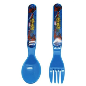 4pcs Marvel Comics' The Amazing Spider-Man Plastic Kids Spoon and Fork Set