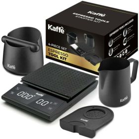 Premium Espresso Accessories, 4 in 1 Bundle, Knock box, Digital Weighing scale, Tamper Mat, Milk Pitcher