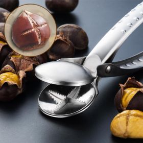 1pc Stainless Steel Opener; Chestnut Peeling Tool Household Peeling Chestnut Knife Peeling Cross Cutter; Kitchen Accessories (material: Chestnut Opener)