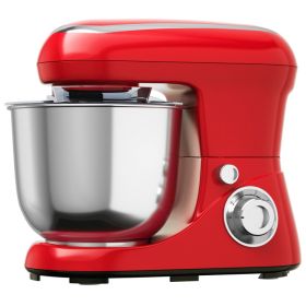 Stand Kitchen Food Mixer 5.3 Qt 6 Speed With Dough Hook Beater (type: Stand Mixer, Color: Red)